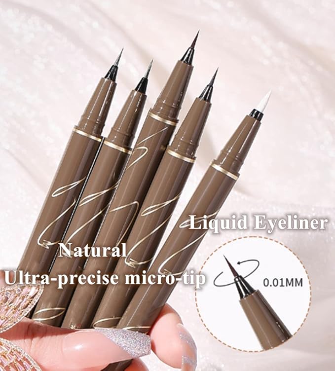 Liquid Eyeliner,Waterproof,Quick Drying,Smudge Resistant,Long Lasting,Precise All Day Eyeliner Makeup,High-Pigmented Liquid Eye Liner for Bold Looks (Brown)