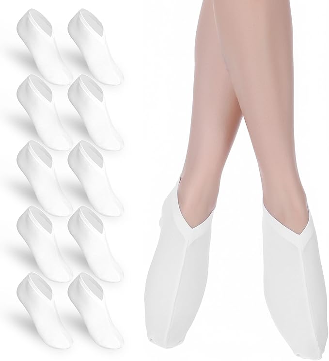 5 Pairs Spa White Cotton Socks Moisturizing Socks Overnight Reusable Lotion Sock Absorbing Soft Moisture Foot Heel Sleeping Sock for Women Men Dry Cracked Feet Beauty Pedicure