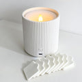 2 in 1 Waterless Essential Oil Diffuser and 3D Wick and Realistic Flame Candle,Flameless Candle Diffuser,USB Power Supply LED Candle Waterless Diffuser 12PCS Cotton Pads(No Rechargeable Battery)﻿