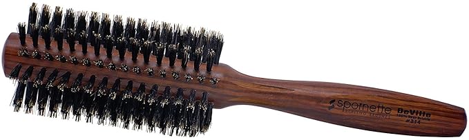 Spornette DeVille Boar Bristle Round Brush Set - Professional Hair Brushes Including 1.5, 2, and 2.5 inch Sizes - For Women, Men, & Kids