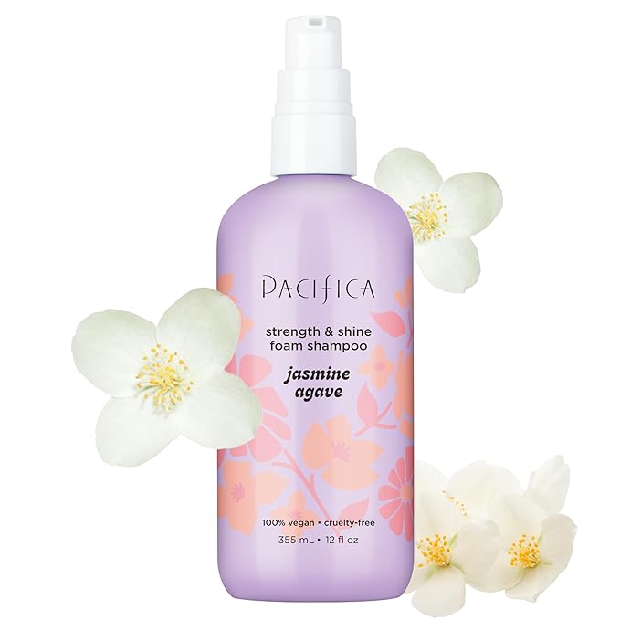 Pacifica Jasmine Agave Strengthening Shampoo & Conditioner Set – Clean Vegan Shampoo & Conditioner for Weak Or Brittle Hair (Including Color-Treated), Stronger Shinier Strands No Silicones or Parabens