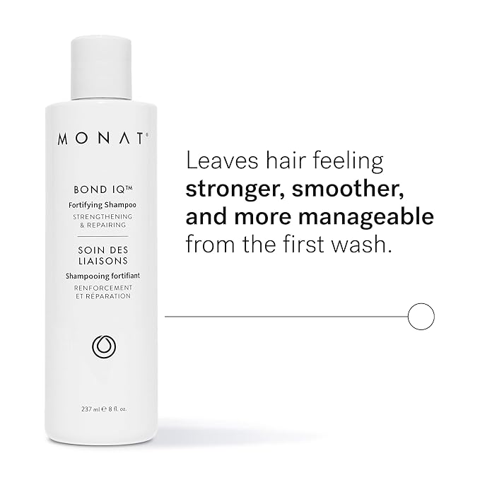 MONAT BOND IQ™ Fortifying Shampoo – Strengthening & Repairing Cleanser with Biomimetic Peptide Technology, Lupin Protein & Baobab Extract for Smoother, Shinier, Stronger Hair - 237 ml / 8 fl.