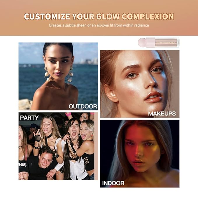 Moonlight Multi-Use Glotion Stick - Waterproof Luminous Lotion, Silky Smooth Glitter Highlighter for Face & Body