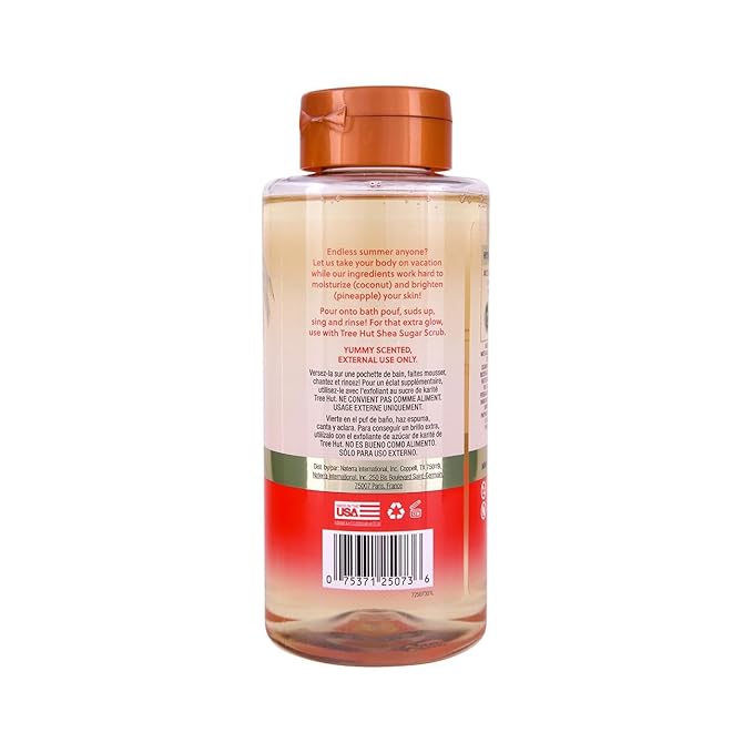 Tree Hut Coco Colada Foaming Gel Wash, Moisturizing & Hydrating Body Wash with Shea Butter, Gently Cleanses for Soft, Smooth Skin, Holiday Gift & Stocking Stuffer, 18 fl oz