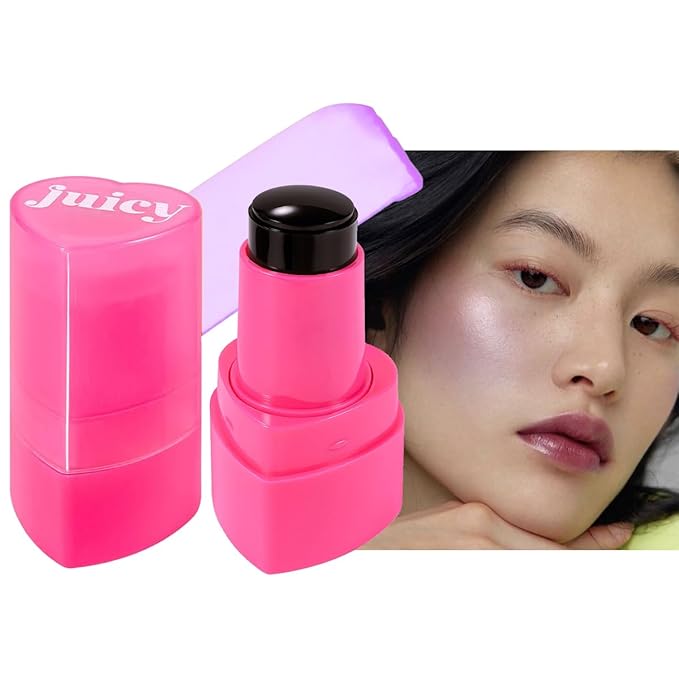 Multi-Use Juicy Love Blush, Cooling Water Jelly Tint Stick, Bouncy Jelly Texture, 3-In-1 Cheek Blush & Eyeshadow & Lip Tinted Long-Lasting Moisture - 1,000+ Swipes Per Stick (#08)
