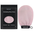 Exfoliating Glove, Korean Exfoliating Mitt Body Scrubber, Viscose Fiber Bath Shower Scrub Gloves, Dead Skin Remover for Body, Skin Care Tools for Smoother Skin, Self-Tan Prep & Removal, Pink