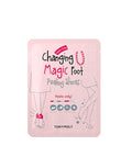 TONYMOLY Changing U Magic Foot Peeling Shoes – Exfoliating Foot Mask with AHA & Watermelon Extract for Dry, Cracked Heels & Callus Removal, Baby Soft Feet Spa Treatment, 1 Pair