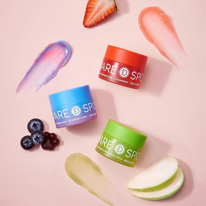 SPODARE Sleeping Lip Mask Green Apple - Repair for Dry Cracked Lips, Infused with Vitamin C and Shea Butter, Lip Mask Nourish and Revitalize Overnight, Wake to Softer, Smoother, Glow Lip - 12g