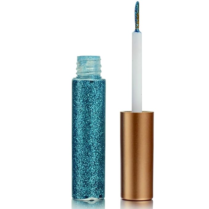 Liquid Glitter-Eyeliner, Shimmer-Water-proof Eye-Glitter Makeup Colorful Eye Liner Liquid Eyeliner (Blue)