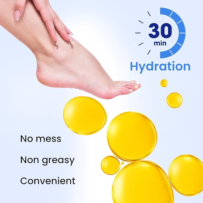 6 Pack Moisturizing Foot Mask for Dry Cracked Feet, Restoring & Hydrating Socks with Coconut, Shea Butter, Jojoba Oil & Vitamin E, Feet Mask for Women & Men Foot Care