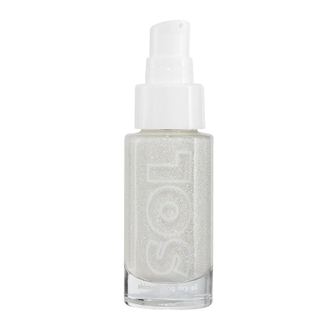 ColourPop SOL Mini Shimmering Dry Oil - Body Oil Infused with Coconut, Argan & Marula Oils - Radiance-Boosting Body Care - Nourishes Skin and Leaves a Luminous Finish - Sterling Silver (0.88 fl oz)