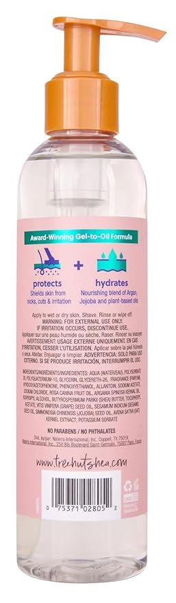 Tree Hut Moroccan Rose Moisturizing Shave Oil, Hydrating Gel-to-Oil Formula for a Smooth Shave, For All Skin Types, 7.7 fl oz