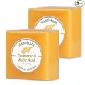 Kojic Acid Turmeric Soap Bar, Dark Spot Remover for Face & Body, Turmeric Soap to Fade Dark Spots, Even Skin Tone Brightening Soap with Vitamin C & Tea Tree Oil for Acne Scars, 2 Bars