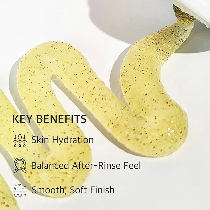 Lemon Honey Face Mask for Hydrated, Balanced Skin - 5-Minute Rinse-Off Facial Mask with Gentle Exfoliating Sugar, Soft After-Feel & Fresh Glow, 3.52 oz (100 g)