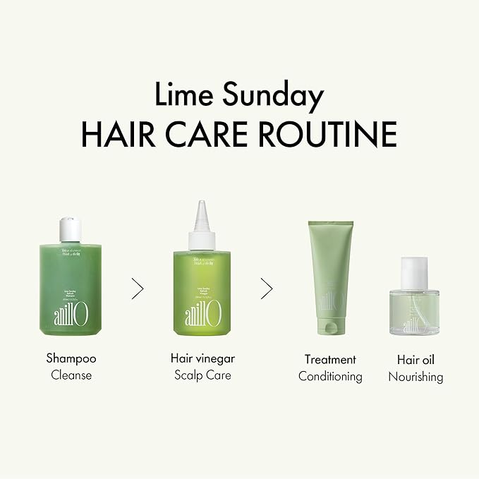 ANILLO Sunday Refresh Lime Hair Essence with Vitamin C, Tea Tree Leaf Oil, and Green Mint - Enhancing Hair Vitality, Citrus Scent, Paraben-Free (50ml / 1.69 fl. Oz)