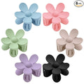 Flower Hair Clips 6 PCS Flower Claw Clips for Women Matte Large Claw Clips Strong Hold Jaw Clamps Hair Accessories for Thick Hair 6 Colors