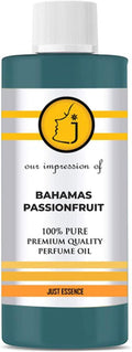 Just Essence Bahamas Passionfruit Fregrance Perfume Oil for Perfume Making, Personal Body Oil, Soap, Lotion, Candle Making & Incense | Premium Quality Undiluted & Alcohol Free | 4 Fl Oz