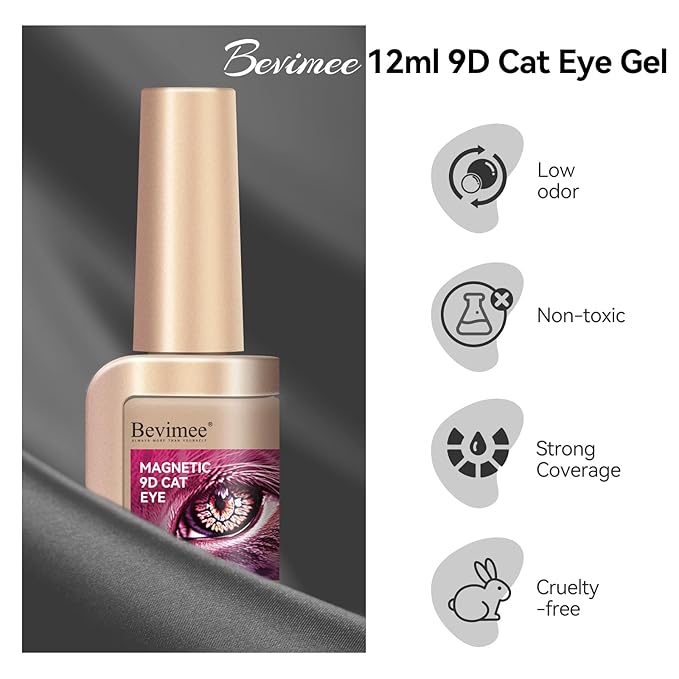Cat Eye Gel Nail Polish Silver 12ML 9D Chameleon Cateye Magnetic Nail Polish Gel Holographic Cat Eye with Magnet Stick Varnish Soak off Manicure 1PC