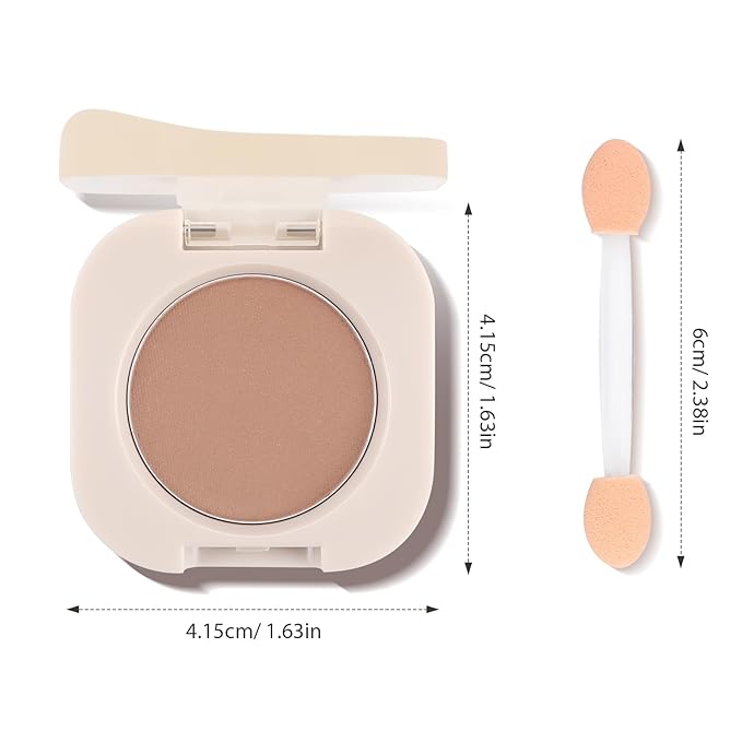 Brown Eyeshadow with Brush, Single Matte Mini Pressed Eye shadow Palette, Silky Fine Highly Pigmented Powder, Lightweight & Ultra-Blendable Formula, Ideal for Daily Natural Eye Makeup (#05)