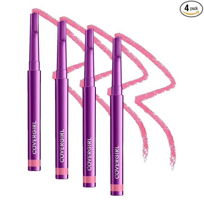 COVERGIRL Simply Ageless Lip Flip Liner, Amazing Petal, Pack of 4