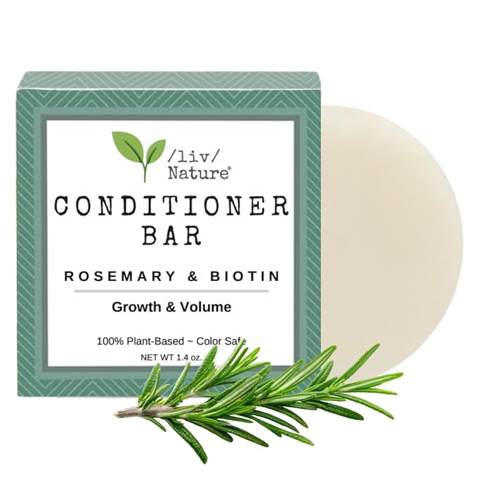 Rosemary Conditioner Bar | Growth & Volume for Thinning Hair | Silicone Free | Solid Conditioner for Women | Travel Essentials | Clean Ingredients | Made in USA