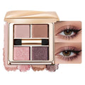 Cool Pink Mauve Eyeshadow Palette – 4 Matte&Glitter Shades for Icy Rose Glow, Romantic Soft Glam&Daily Eye Makeup, High-Pigment Long-Lasting Blendable Shadows that Enhance Brown, Hazel & Green Eyes