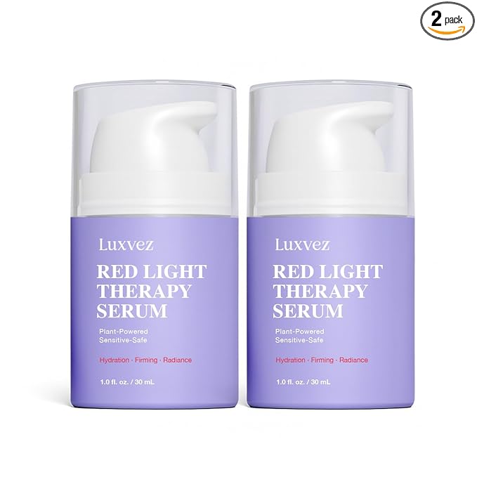 Red Light Therapy Activation Serum for Face – Hydrating & Firming Booster for LED Red Light Devices – Anti-Aging Green Tea Serum with Niacinamide, Hyaluronic Acid, Peptides & Collagen, 1 Fl Oz/2 Pack