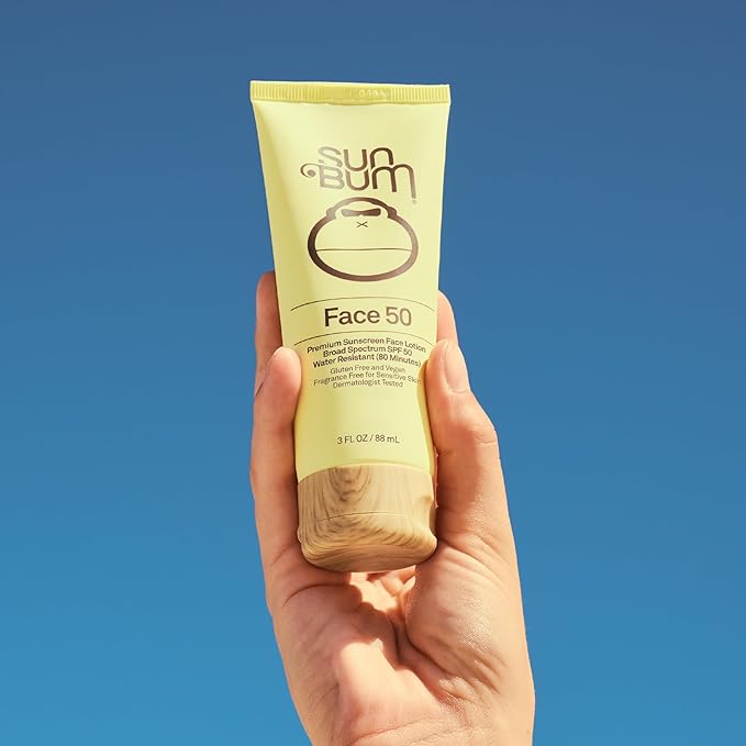 Sun Bum Original SPF 50 Sunscreen Face Lotion - Broad Spectrum Moisturizing Facial Sunscreen with Vitamin E -Fragrance Free - Travel Size - 3 oz