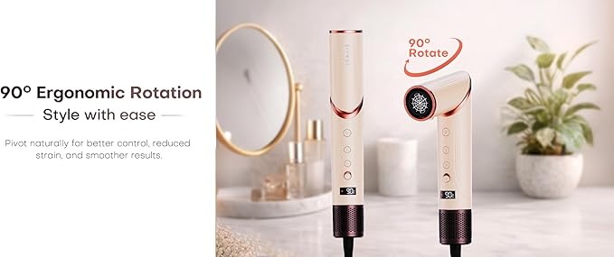 Hair Dryer Brush Blow Dryer, Hair Tools for Styling, Brush Hair Dryer, Air Curler Multi Styler Hair Tool, Plasma IONs Technology Hair Dryer Styler (6-in-1)