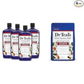 Dr Teal's Foaming Bath with Pure Epsom Salt, Shea Butter & Almond, 34 fl oz (Pack of 4) (Packaging May Vary) & Salt Soak with Pure Epsom Salt, Shea Butter & Almond, 3 lbs