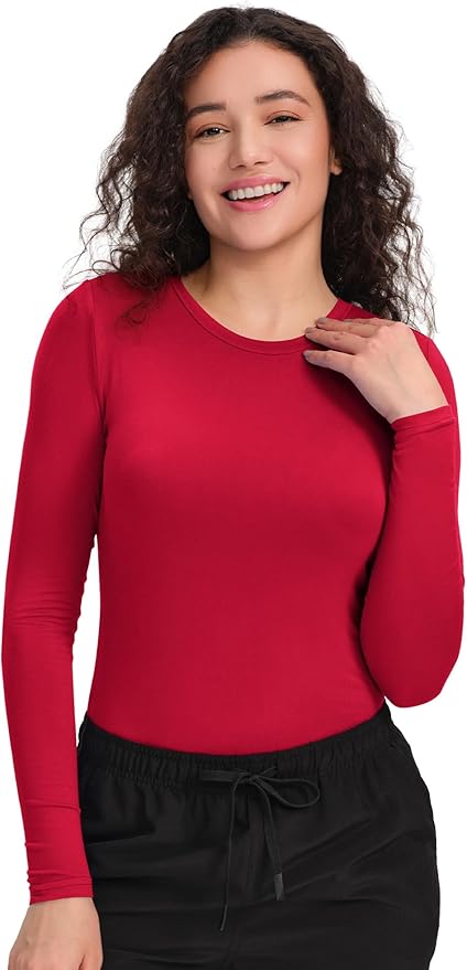 COZYFIT Scrub Undershirts Long Sleeve Women - Underscrub Comfort Tee