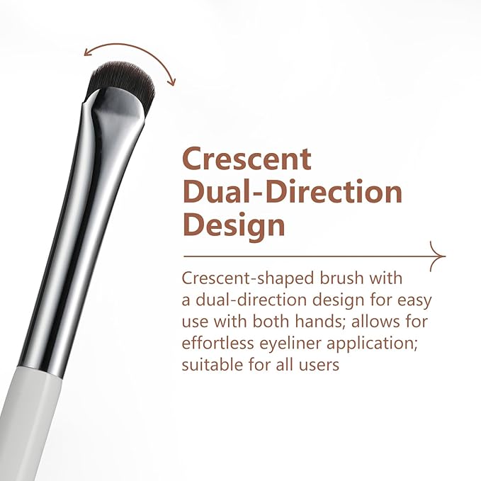Albeaut Eyeliner Brush, Crescent-Shaped Eyeliner and Brow Brush - Effortlessly Create Perfect Eyeliner (187 curved eyeliner)
