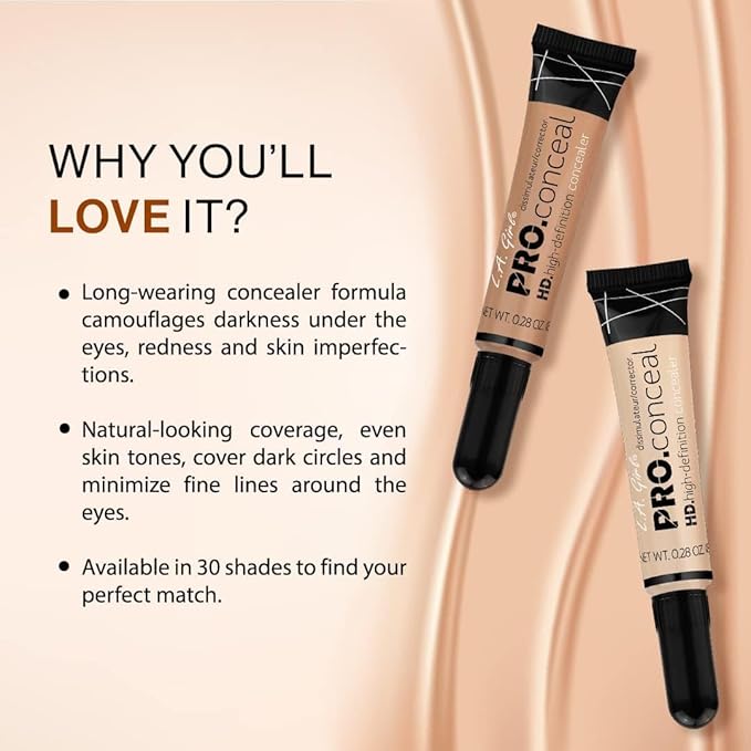 L.A. Girl HD PRO.Conceal, Fairest GC954 (Pack of 3)