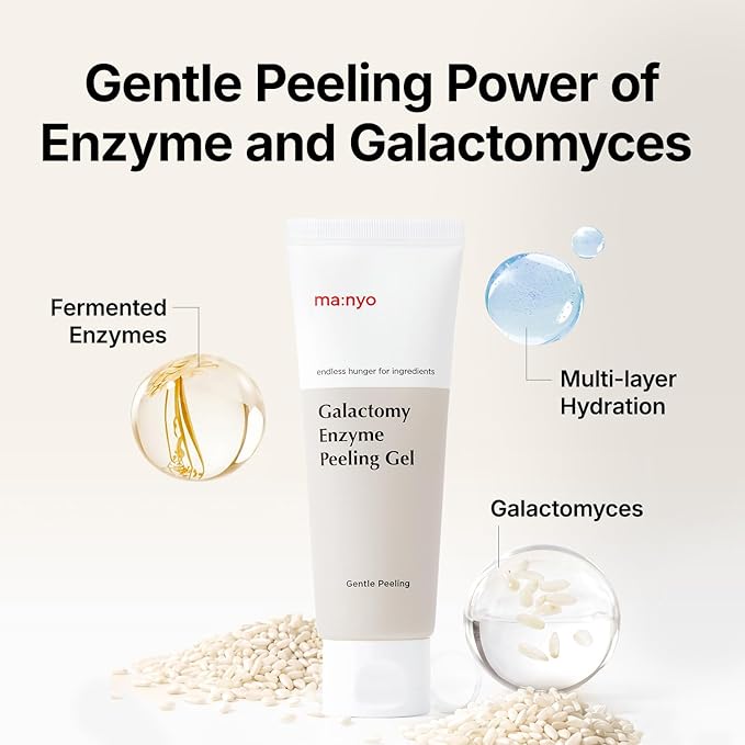 MANYO Galactomy Enzyme Peeling Gel, Face and Body Scrub, Dead Skin Remover, Blackhead Remover, Korean Exfoliating Gel, Korean Skin Care, 2.5fl oz (75ml)