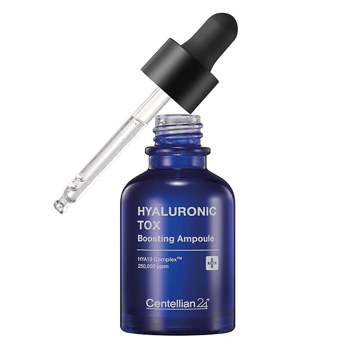 CENTELLIAN 24 Hyaluronic Tox Boosting Ampoule - Deep Moisturization & Hydration with Hyaluronic Acid 250,000 ppm & Panthenol (1.01 fl oz) by Dongkook Pharmaceutical