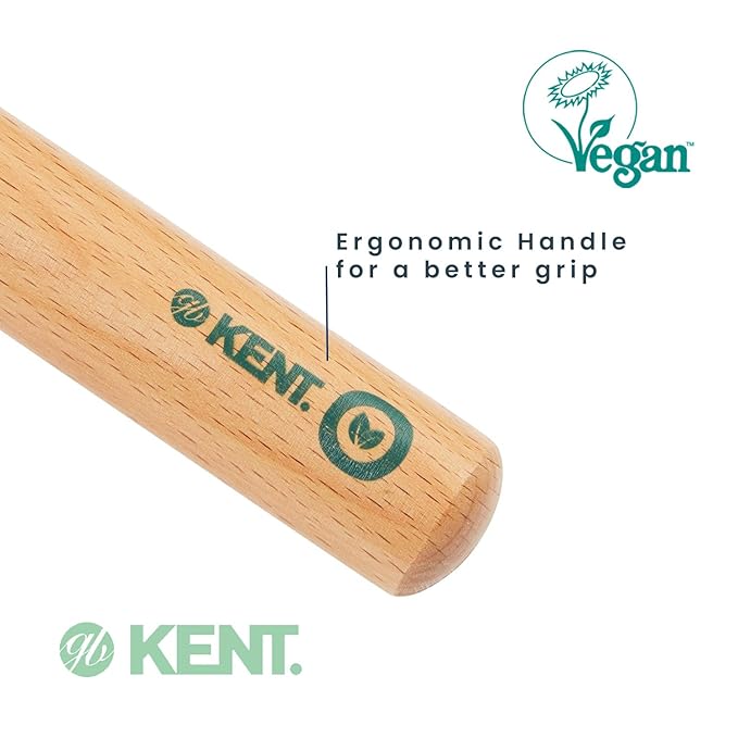 Kent V04 Vegan Round Brush - 45mm Bristles by Kent Brushes, Cruelty-Free Hair Brush with BioniFil Filaments for Blowouts, Volume, Curls, All Hair Types, Wooden Handle, Travel Size, Made in England
