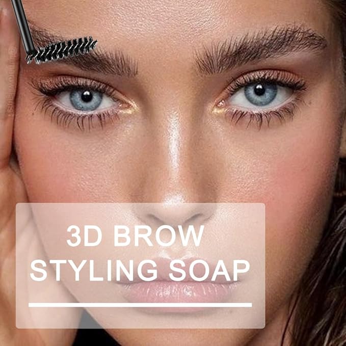 Soap Brows Kit,1Pcs/Set Eyebrow Freeze Styling Wax,Waterproof Long-lasting Eyebrows Enhancer Shaping Clear Tint Gel, Eye Brow Makeup Balm Pomade Cosmetics (1pc 02#)