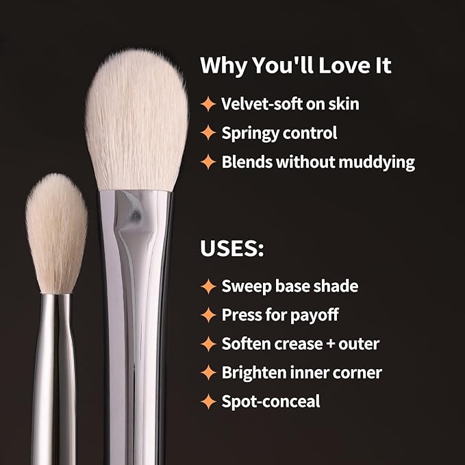 Albeaut Eyeshadow Brush, Eye Makeup Brush Even Eyeshadow Applicators Soft Natural Hair Bristles for Flawless Smudge, Multi-task for spot conealing & highlighting (194 Multi-Eye)