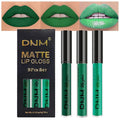 evpct 3Pcs Green Matte Glitter Liquid Lipstick Lip Stain Sets for Women, Matte Shimmer Lipstick Long Lasting Waterproof Permanent 24 Hours original, Magic Lip Sticks Pack for Halloween Daily Makeup