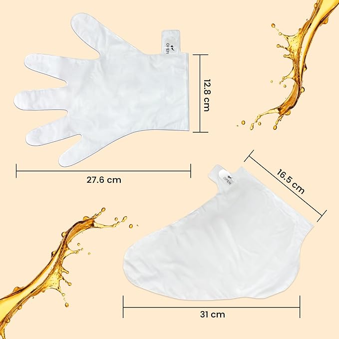 BLOOMORA Moisturizing Hand & Foot Mask Set with Shea Butter, Jojoba Oil & Vitamin E, Foot Mask for Dry Cracked Feet & Hand Moisturizer Gloves, 3 Hydrating Socks, 3 Moisturizing Gloves (3 pairs each)
