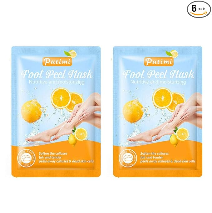 Magik Foot Peeling Mask Baby Soft Cracked Heels Remove Dead Skin Calluses (Lemon, 4 Pairs)