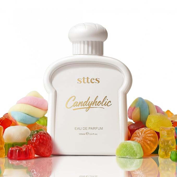 Sttes Candyholic Eau de Parfum for Women 3.4 Fl Oz / 100ml – Sweet Candy Perfume with Cotton Candy, Butterscotch & Vanilla, Candyholic Gourmand Fragrance, Long Lasting Women's Perfume Gift