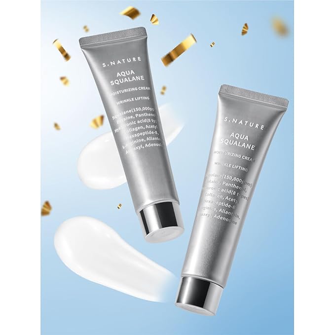 All skin type moisturizing cream for hydration & soothing, For S.Nature Aqua Squalane Moisturizing Cream, 2.02fl.oz. & 1.01fl.oz.
