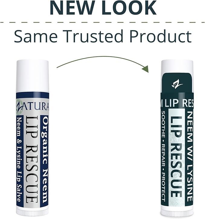 Zatural Neem Lip Balm with L-Lysine | Daily Conditioning Lip Moisturizer with Botanical Oils & Natural Waxes | Softening Lip Care (3 Tubes)