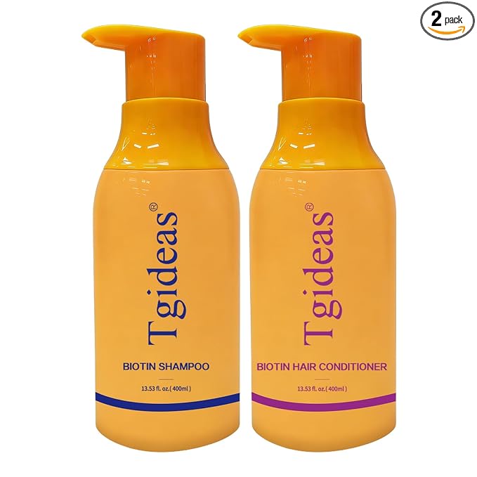 Tgideas Anti-Thinning Biotin Shampoo & Conditioner Set for Thinning Hair Women and Men Hair Loss-Thickening & Strengthening Shampoo - 13.53 fl.oz x 2