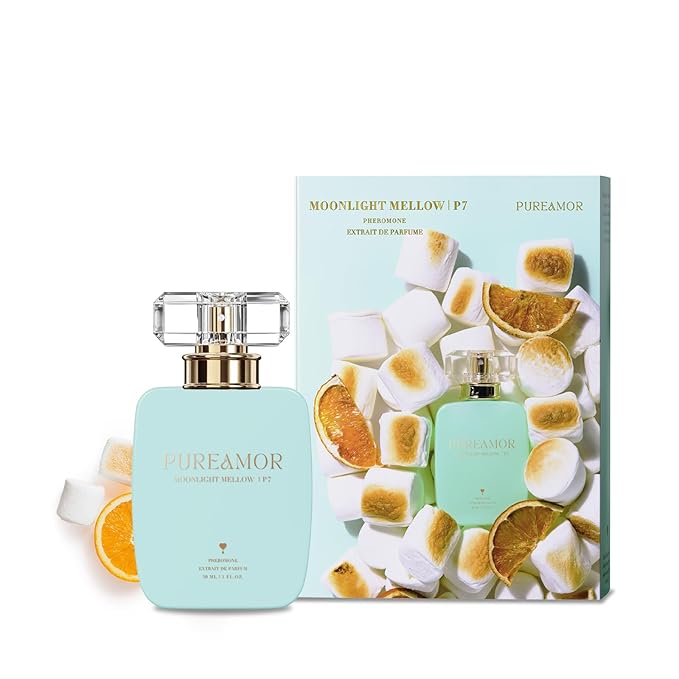 PUREAMOR Pheromone Perfume for Women, Moonlight Mellow Extrait de Parfum - Long Lasting Sweet Floral Gourmand Scent, 30% High Concentration, Full Size Fragrance Spray, 1.0 oz / 30 ml