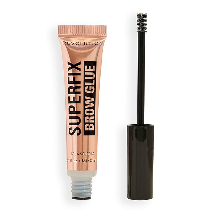 Revolution Beauty London, Superfix Brow Glue, Eyebrow Gel, Sets & Holds with Vitamin E & Castor Oil, Vegan & Cruelty-Free, 0.27 fl oz