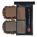 Brow Powder Kit – Long-Lasting Dark Gray Brown Color Brow Filler for Full, Defined Natural Brows, Contour Palette with Double-Ended Brush, sombra para cejas-4# (set12)