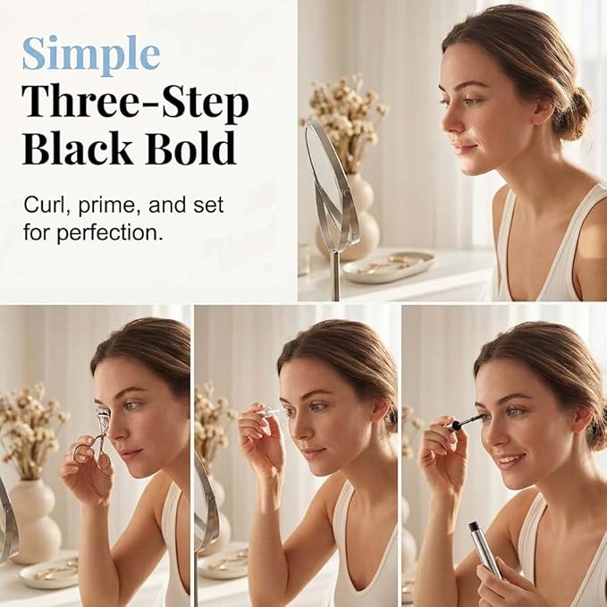 Waterproof Iron Mascara for 3D Curling, 2026 Ultra-Fine Metal Wand Tubing Mascara with Fibers, Extreme Lengthening & Volumizing, Smudge-Proof No Flaking Eyelash Extension (2pcs)