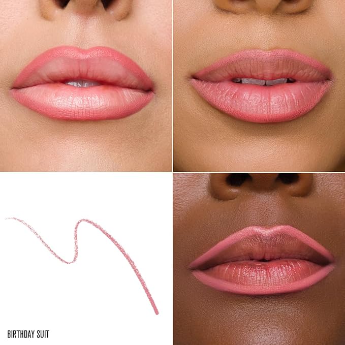 Jeffree Star Cosmetics Velour Lip Liner, Creamy Formula, Satin Finish, Long-Lasting, Peptide Complex, Mineral Oil-Free, Vegan & Cruelty-Free (Birthday Suit)